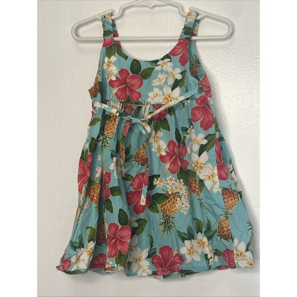 Hawaii Station Dress Toddler Girl Size 1-2 Made In Hawaii Sundress Luau Party - Picture 3 of 3